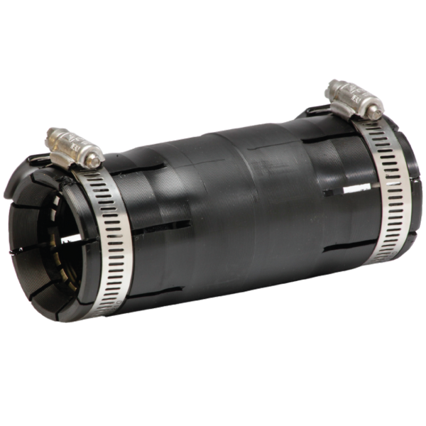 O Shur-Lock II é um acoplador de plástico projetado para acoplar dutos de PEAD e PVC. Ele também pode ser usado para acoplar dutos diferentes, como PEAD com PVC, duto de metal rosqueado ou não, ou duto de fibra de vidro (FRP). O acoplador possui braçadeiras de fita de aço inoxidável (apertadas à mão com chave de porca de 5/16 pol.) e anel de travamento. Um O-ring (anel de vedação) forma uma vedação hermética que resiste a 125 psi / 8,6 bar. Essa união também é usada especialmente em instalações elétricas que requerem listagem ETL/UL (Underwriters Laboratory).